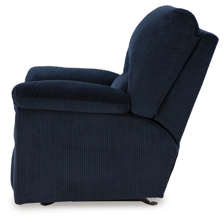 SimpleJoy Navy Recliner from Ashley - Luna Furniture