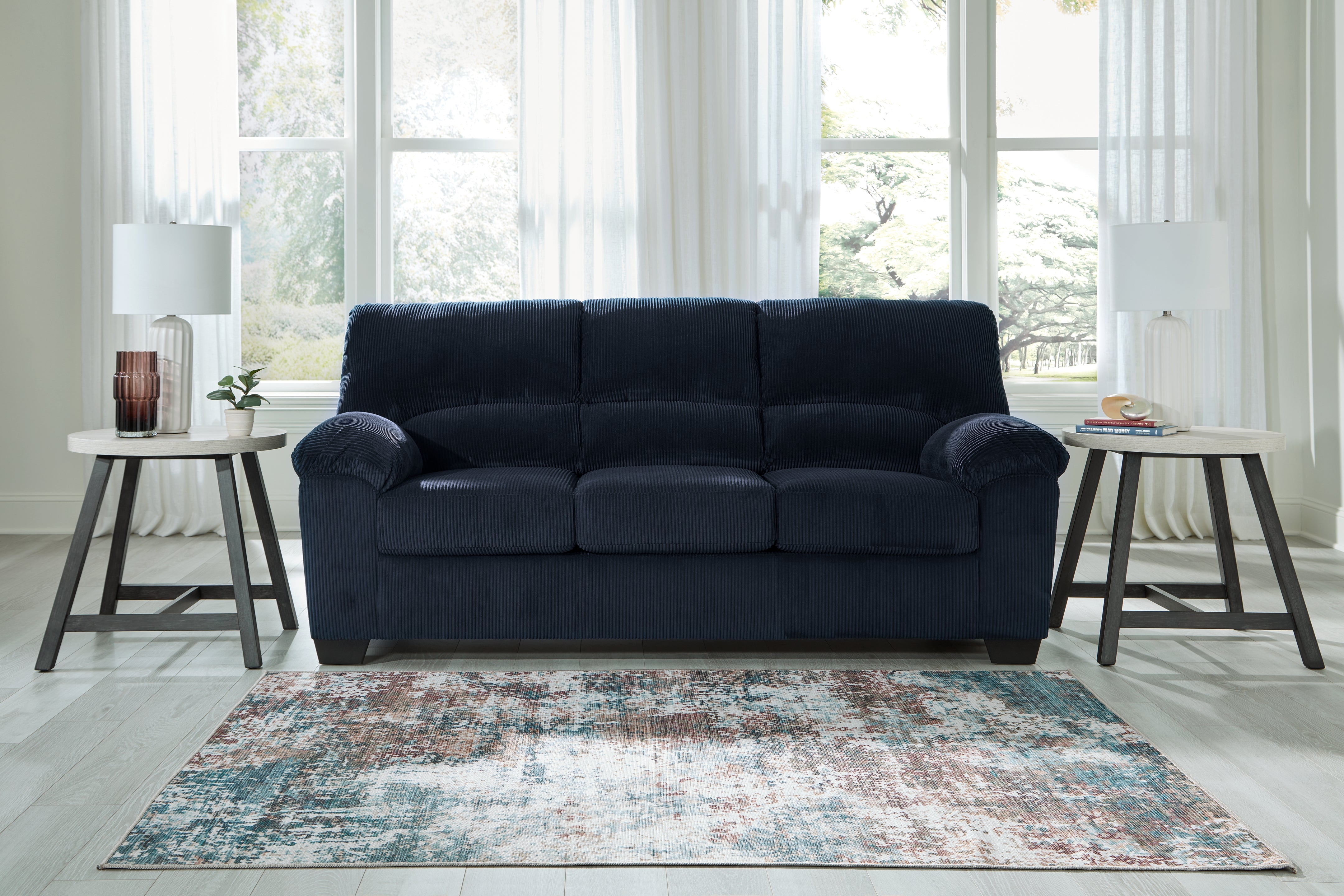 SimpleJoy Navy Sofa – Luna Furniture