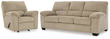 SimpleJoy Sofa and Recliner from Ashley - Luna Furniture