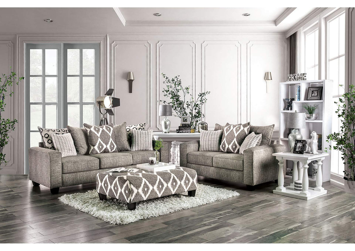 Basie Gray Transitional Living Room Set from Furniture of America - Luna Furniture