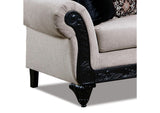 Molfetta Light Brown/Black Traditional Living Room Set from Furniture of America - Luna Furniture