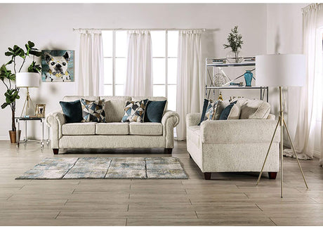 Delgada Beige Sofa from Furniture of America - Luna Furniture