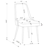 Smith Black 5-Piece Rectangular Ceramic Top Dining Set from Coaster - Luna Furniture
