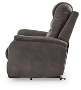 Snowfield Gunmetal Power Lift Recliner from Ashley - Luna Furniture