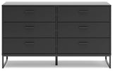 Socalle Full Panel Headboard with Dresser and 2 Nightstands in Black from Ashley - Luna Furniture