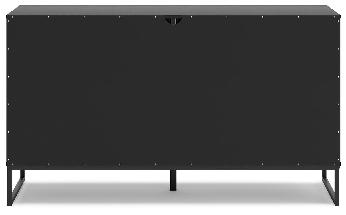 Socalle Full Panel Headboard with Dresser and 2 Nightstands in Black from Ashley - Luna Furniture