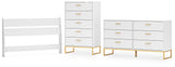 Socalle Full Panel Headboard with Dresser and Chest in Two-tone from Ashley - Luna Furniture