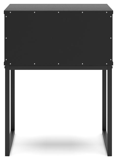 Socalle Full Panel Platform Bed with 2 Nightstands in Black from Ashley - Luna Furniture