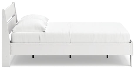 Socalle Full Panel Platform Bed with 2 Nightstands in Two-tone from Ashley - Luna Furniture