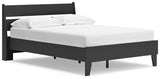 Socalle Full Panel Platform Bed with Dresser and 2 Nightstands in Black from Ashley - Luna Furniture