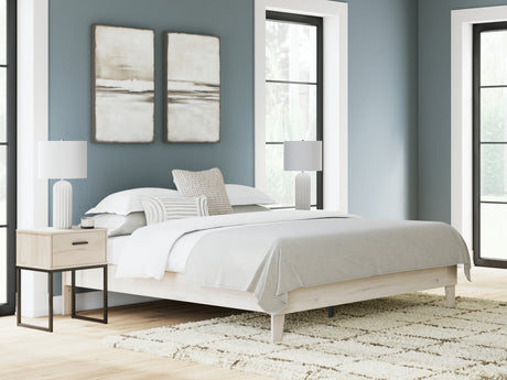 Socalle Light Natural King Platform Bed from Ashley - Luna Furniture