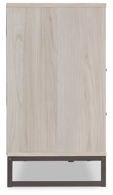 Socalle Light Natural Queen Panel Platform Bed with Dresser and Nightstand from Ashley - Luna Furniture