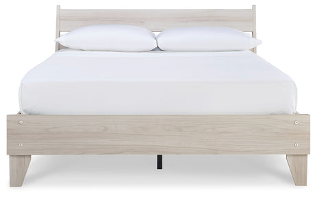 Socalle Light Natural Queen Panel Platform Bed with Dresser and Nightstand from Ashley - Luna Furniture