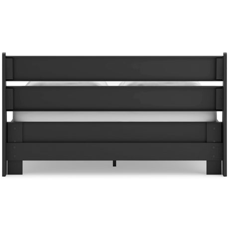 Socalle Queen Panel Headboard with Dresser and Chest in Black from Ashley - Luna Furniture
