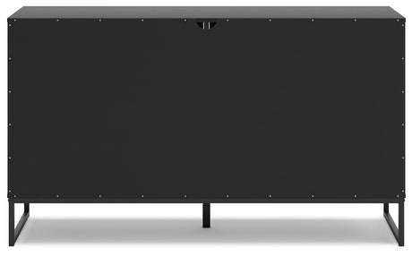 Socalle Queen Panel Headboard with Dresser, Chest and 2 Nightstands in Black from Ashley - Luna Furniture