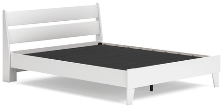 Socalle Queen Panel Platform Bed with 2 Nightstands in Two-tone from Ashley - Luna Furniture