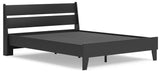 Socalle Queen Panel Platform Bed with Dresser and 2 Nightstands in Black from Ashley - Luna Furniture