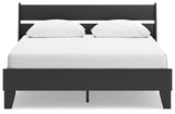 Socalle Queen Panel Platform Bed with Dresser in Black from Ashley - Luna Furniture