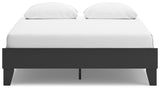 Socalle Queen Platform Bed with Dresser and 2 Nightstands in Black from Ashley - Luna Furniture