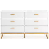 Socalle Queen Platform Bed with Dresser and 2 Nightstands in Two-tone from Ashley - Luna Furniture