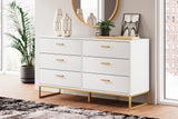 Socalle Queen Platform Bed with Dresser and Chest in Two-tone from Ashley - Luna Furniture