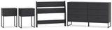 Socalle Twin Panel Headboard with Dresser and 2 Nightstands in Black from Ashley - Luna Furniture