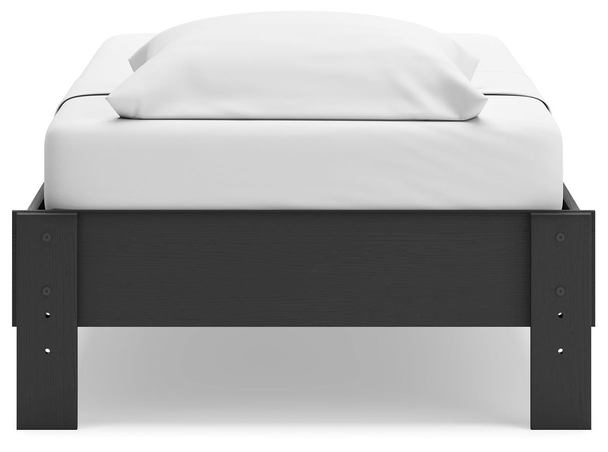 Socalle Twin Platform Bed with Dresser and 2 Nightstands in Black from Ashley - Luna Furniture