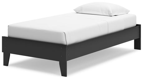 Socalle Twin Platform Bed with Dresser and Chest in Black from Ashley - Luna Furniture