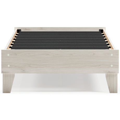 Socalle Twin Platform Bed with Mattress in Light Natural from Ashley - Luna Furniture