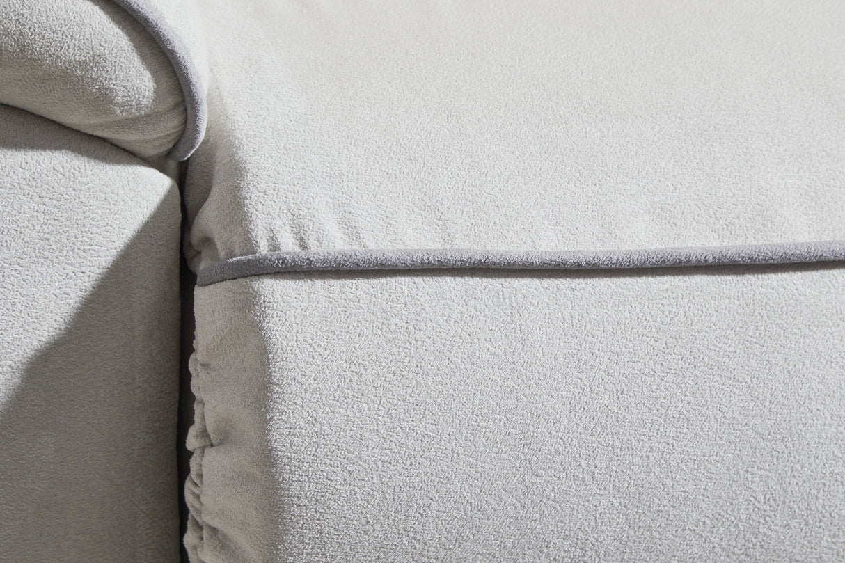 Social Pointe Pearl/Ash 2-Piece Reclining Loveseat from Ashley - Luna Furniture