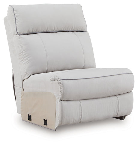 Social Pointe Pearl/Ash 5-Piece Power Reclining Sectional from Ashley Furniture - Luna Furniture