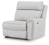 Social Pointe Pearl/Ash 5-Piece Power Reclining Sectional from Ashley Furniture - Luna Furniture