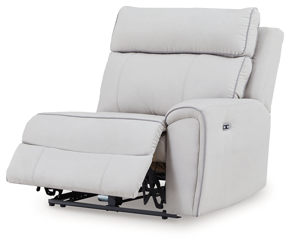 Social Pointe Pearl/Ash 5-Piece Power Reclining Sectional from Ashley Furniture - Luna Furniture