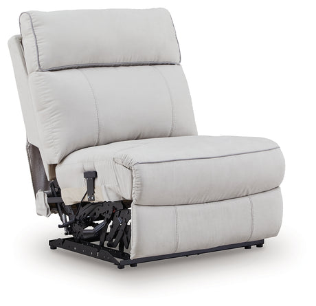 Social Pointe Pearl/Ash 7-Piece Reclining Sectional with Storage Consoles from Ashley - Luna Furniture