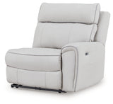 Social Pointe Pearl/Ash Right-Arm Facing Power Recliner from Ashley - Luna Furniture