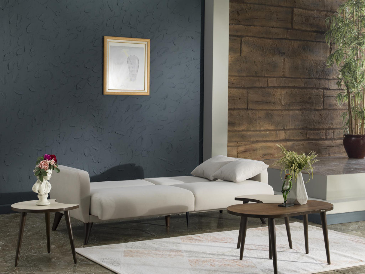 Flexy Zigana Beige Storage Sleeper Sofa from Bellona - Luna Furniture