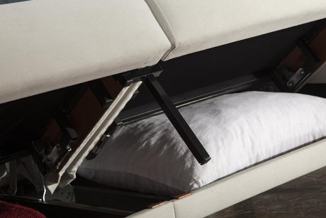 Flexy Zigana Beige Storage Sleeper Sofa from Bellona - Luna Furniture