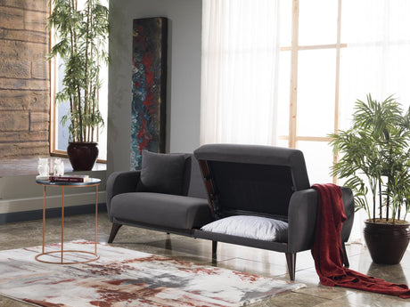 Flexy Zigana Charcoal Storage Sleeper Sofa from Bellona - Luna Furniture