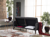 Flexy Zigana Charcoal Storage Sleeper Sofa from Bellona - Luna Furniture