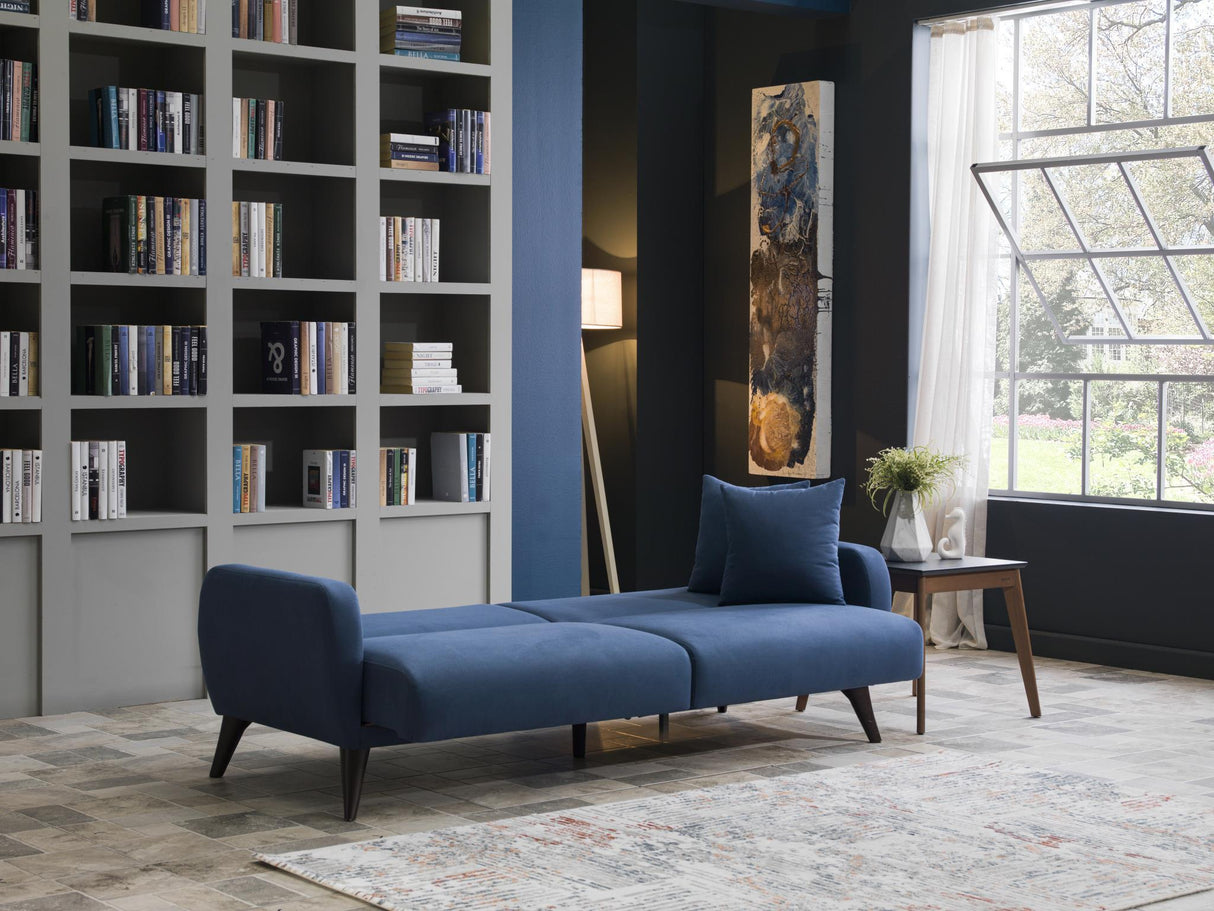 Flexy Zigana Indigo Blue Storage Sleeper Sofa from Bellona - Luna Furniture