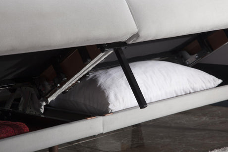Flexy Zigana Light Gray Storage Sleeper Sofa from Bellona - Luna Furniture