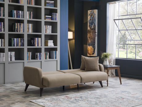 Flexy Zigana Taupe Storage Sleeper Sofa from Bellona - Luna Furniture