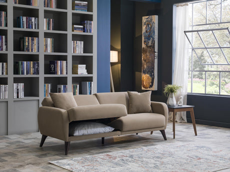 Flexy Zigana Taupe Storage Sleeper Sofa from Bellona - Luna Furniture