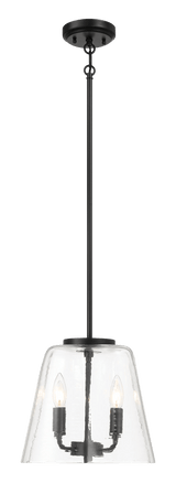 Soiree Four Candle Lights Pendant With Clear Glass - Black Finish from Midinmod - Luna Furniture