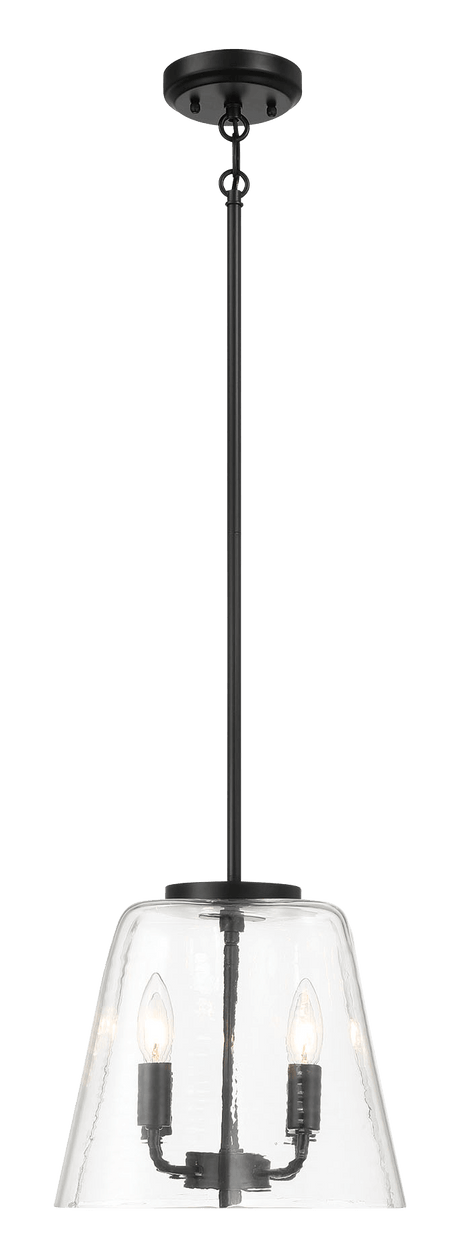 Soiree Four Candle Lights Pendant With Clear Glass - Black Finish from Midinmod - Luna Furniture