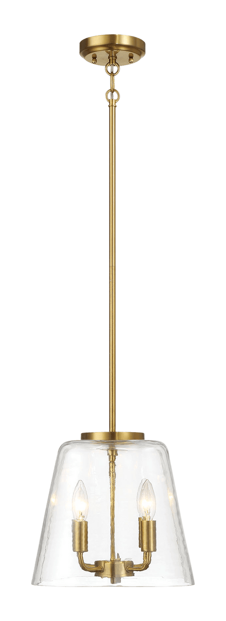 Soiree Four Candle Lights Pendant With Clear Glass - Satin Brass from Midinmod - Luna Furniture