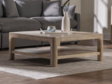 Solano Weathered Mango Square Wood Cocktail Coffee Table from Coaster - Luna Furniture
