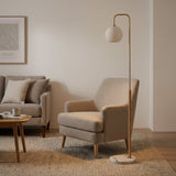 Solaris White Lampshade Floor Lamp from Ashcroft Furniture - Luna Furniture