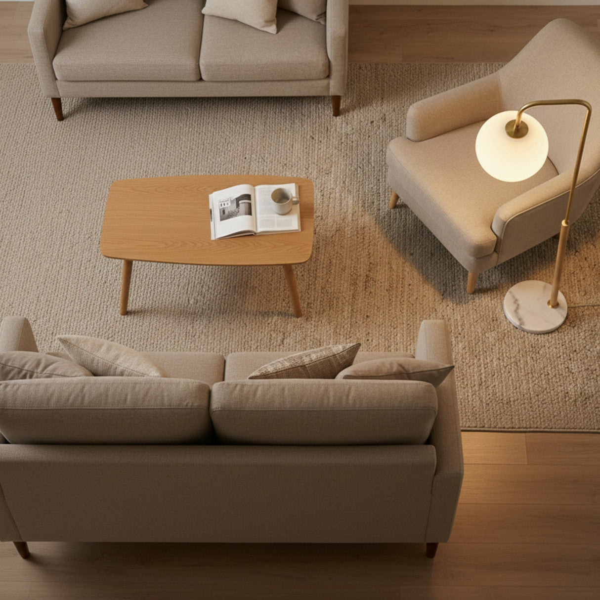 Solaris White Lampshade Floor Lamp from Ashcroft Furniture - Luna Furniture