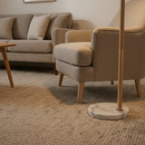 Solaris White Lampshade Floor Lamp from Ashcroft Furniture - Luna Furniture